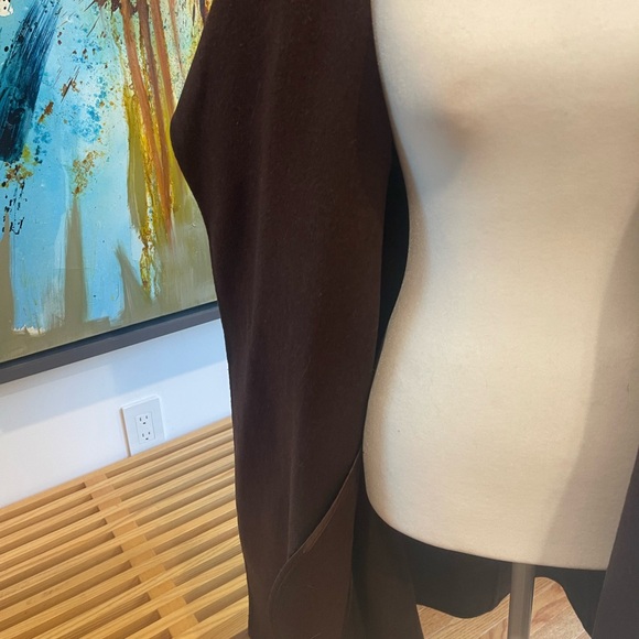 Tahari Chocolate Trench Coat with Belt - Picture 9 of 10